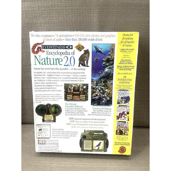 DK Eyewitness Encyclopedia of Nature 2.0 PC Mac Big Box Sealed 1997 CD-ROM NOS - Picture 4 of 6
